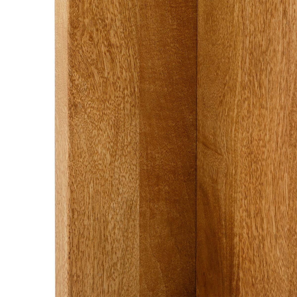 BEISTELLTISCH VARANASI weiß/natur - Weiß/Naturfarben, Naturmaterialien/Holz (40/40/51cm) - IDIMEX