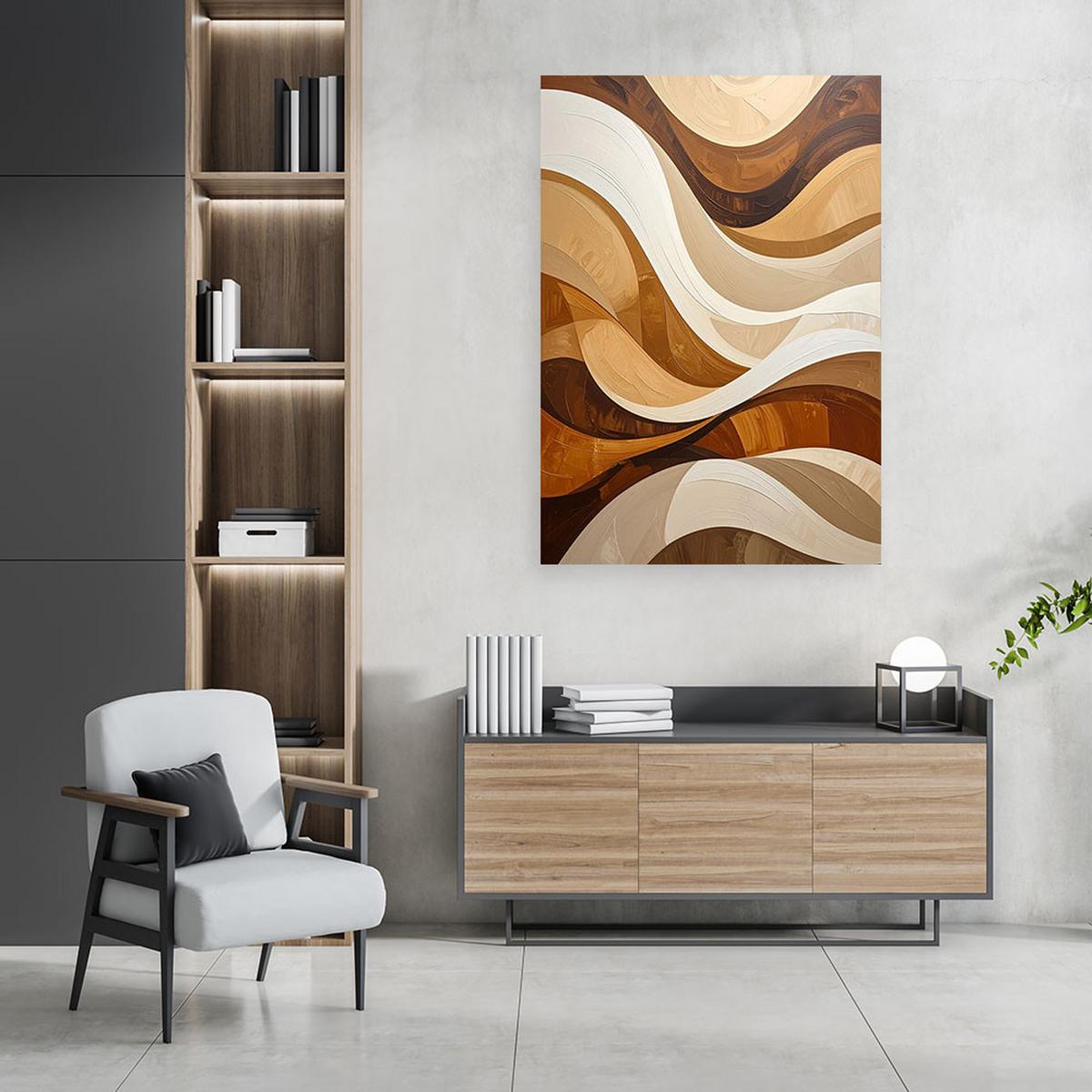 LEINWANDBILD 3D und geometrisch 20x30cm - Beige, Textil (20/30cm) - Feeby