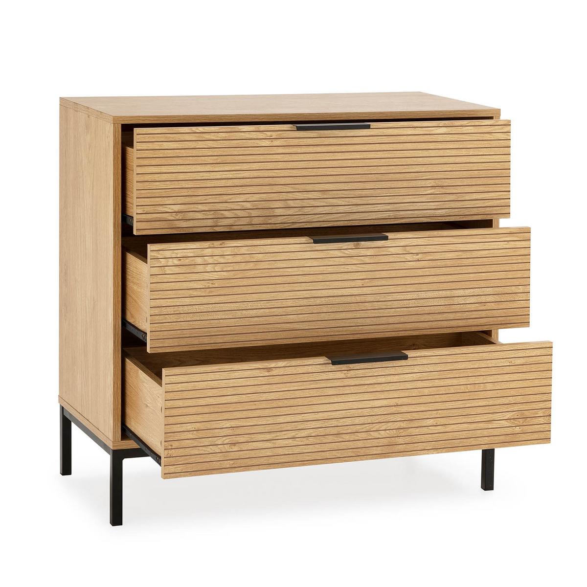 KOMMODE 80/80/40 Monica Eichenfarbe - Honigeiche, Holzwerkstoff (80/80/40cm) - VS Venta-stock