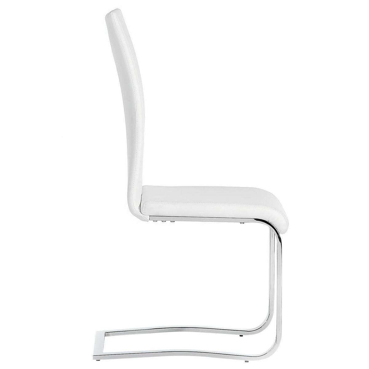 ESSZIMMERSTUHL SABA 4er-Set weiß - Weiß, Textil/Metall (43/100/57cm) - IDIMEX