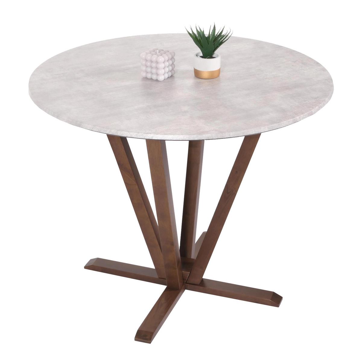 BISTROTISCH -S rund Hellgrau - Hellgrau, Holz (92/92/76cm) - MCW