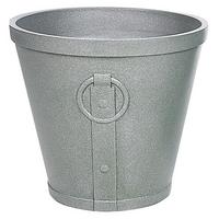 BLUMENTOPF grau rund 41/41/37 cm Vari - Grau, Stein (37cm) - Beliani