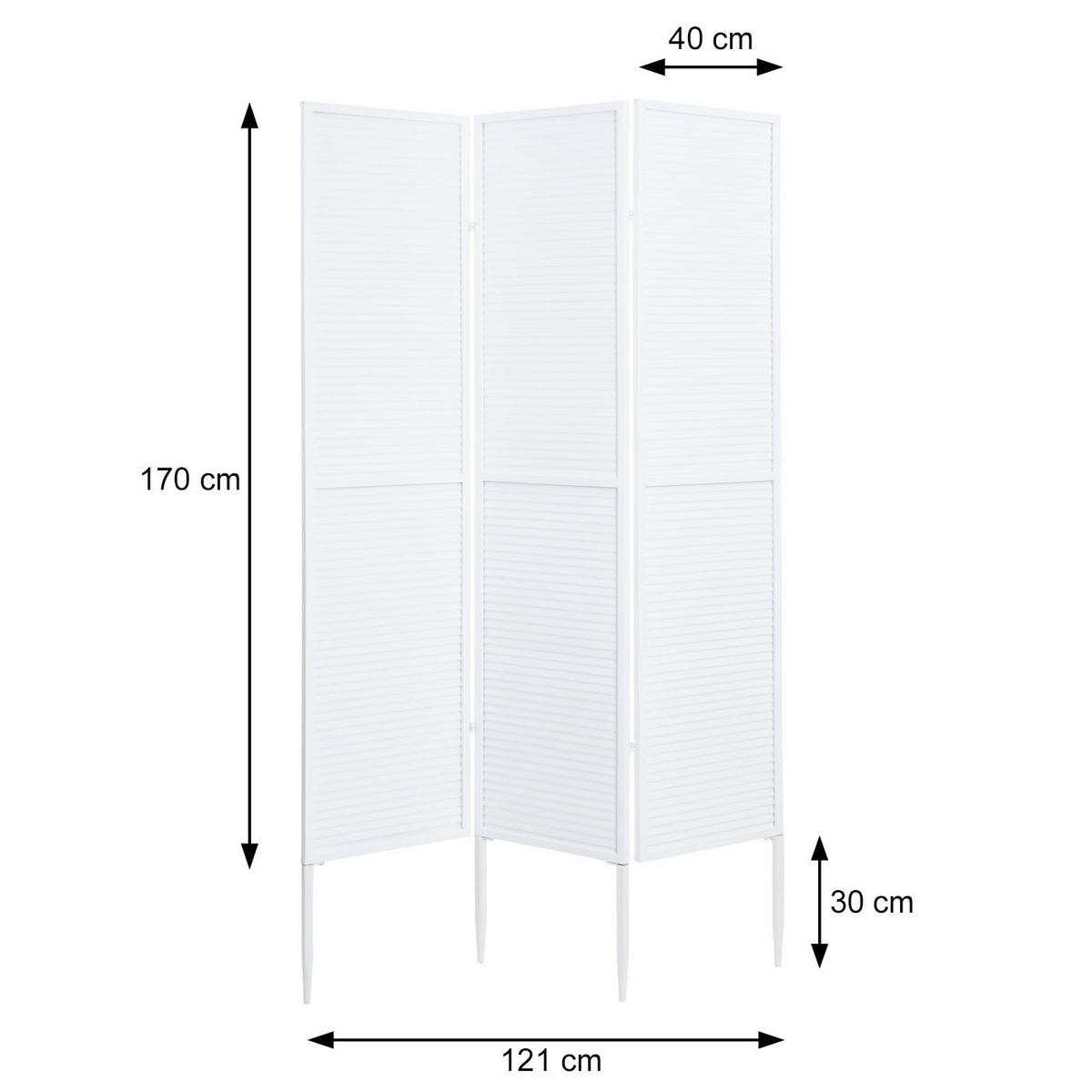 GARTEN-PARAVENT Schwarz - Schwarz, Metall (121/200/2cm) - MCW