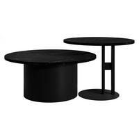 COUCHTISCH-SET Monar - Schwarz, Holzwerkstoff/Metall (58/58/45cm) - MIRJAN24
