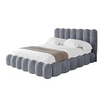 POLSTERBETT mit Bettkasten und Lattenrost, Boxbett ohne Matratze - SORA 180x200 Grau - Grau, Holzwerkstoff/Textil (180/200cm) - ALTDECOR