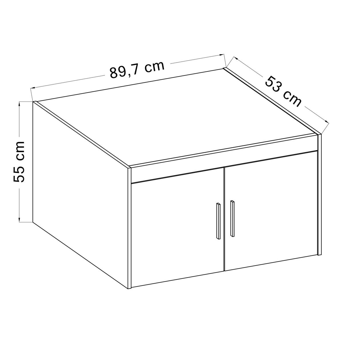 AUFSATZSCHRANK Storicos Beige 89,7/55/53 cm - 2T Modern - Beige, Holzwerkstoff/Kunststoff (89.7/55/53cm) - AX Living