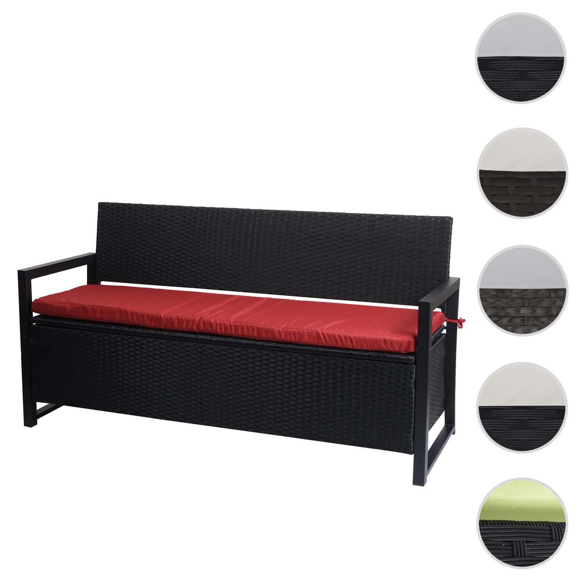 SITZBANK Anthrazit, Bordeaux - Bordeaux/Anthrazit, Kunststoff (164/87/57cm) - MCW