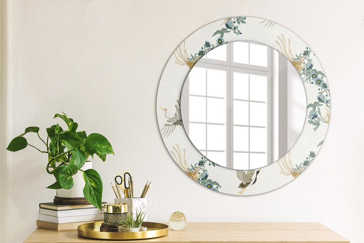 SPIEGEL Rund Ø 50 cm mit Aufdruck - Multicolor, Glas (50/50/0.4cm) - Wallfluent