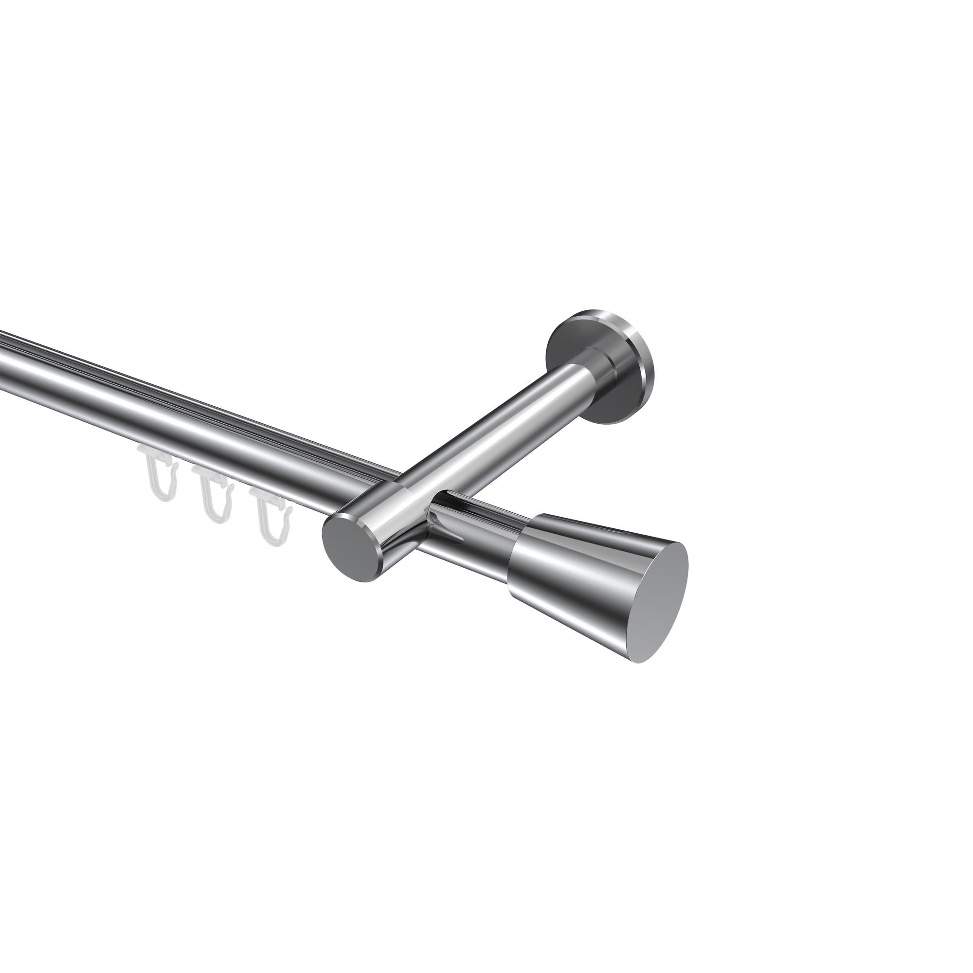 GARDINENSTANGE INNENLAUF Prestige Sitra 100 cm, 1-läufig, 20 mm Ø Chrom - Chromfarben, Metall (100cm) - INTERDECO