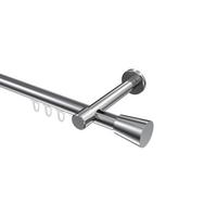GARDINENSTANGE INNENLAUF Prestige Sitra 100 cm, 1-läufig, 20 mm Ø Chrom - Chromfarben, Metall (100cm) - INTERDECO