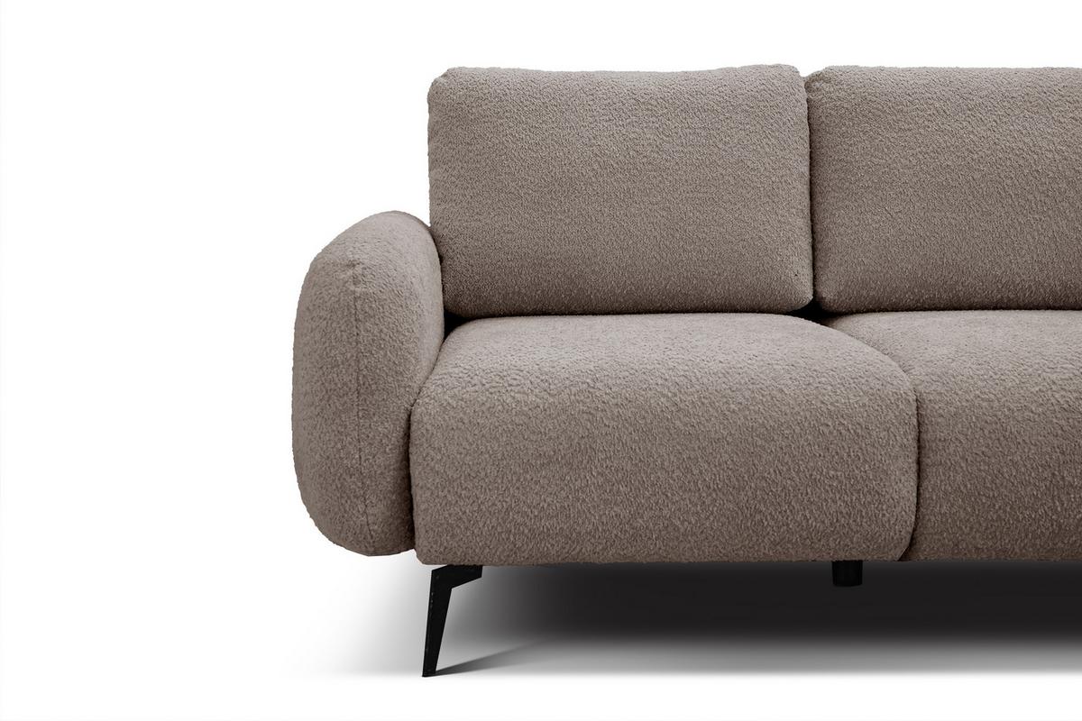 SOFA FEBE 2-Sitzer, beige - Beige/Schwarz, Holz/Textil (160/82/96cm) - Wozimo