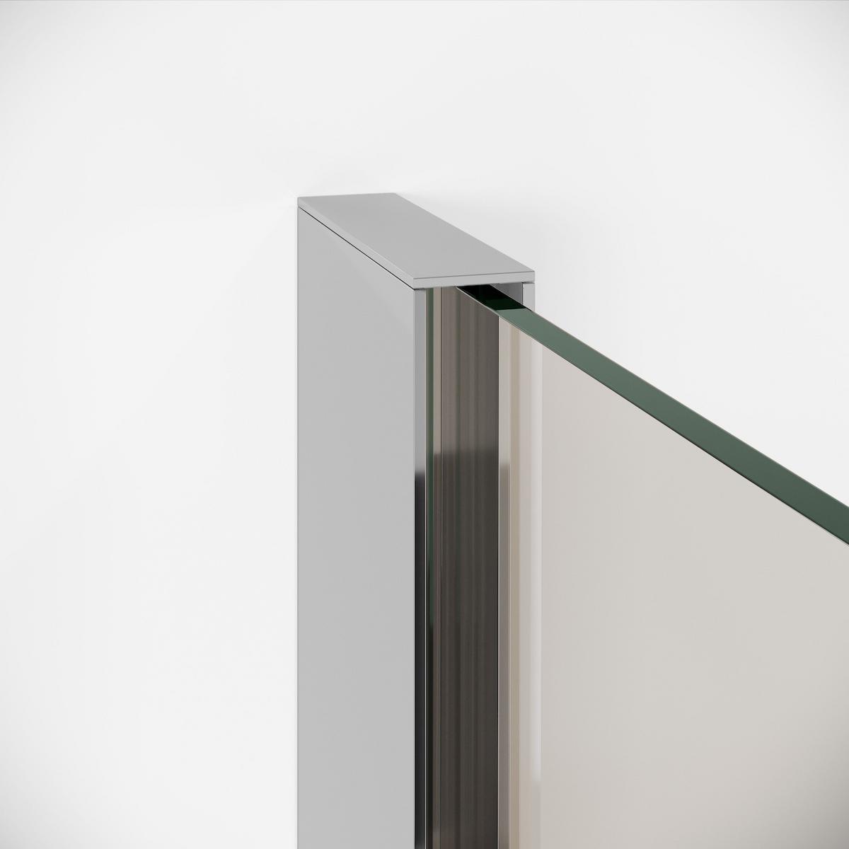 DUSCHWAND Florida - 60 x 200 cm - Chrom - Walk-In Duschabtrennung aus Sicherheitsglas - Chromfarben, Glas (60/200cm) - Badplaats