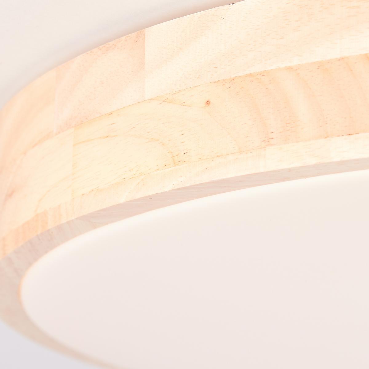 WANDLEUCHTE Slimline Holz hell/Weiß 50/50/8 cm - Multicolor, Holz (50/50/8cm) - Brilliant