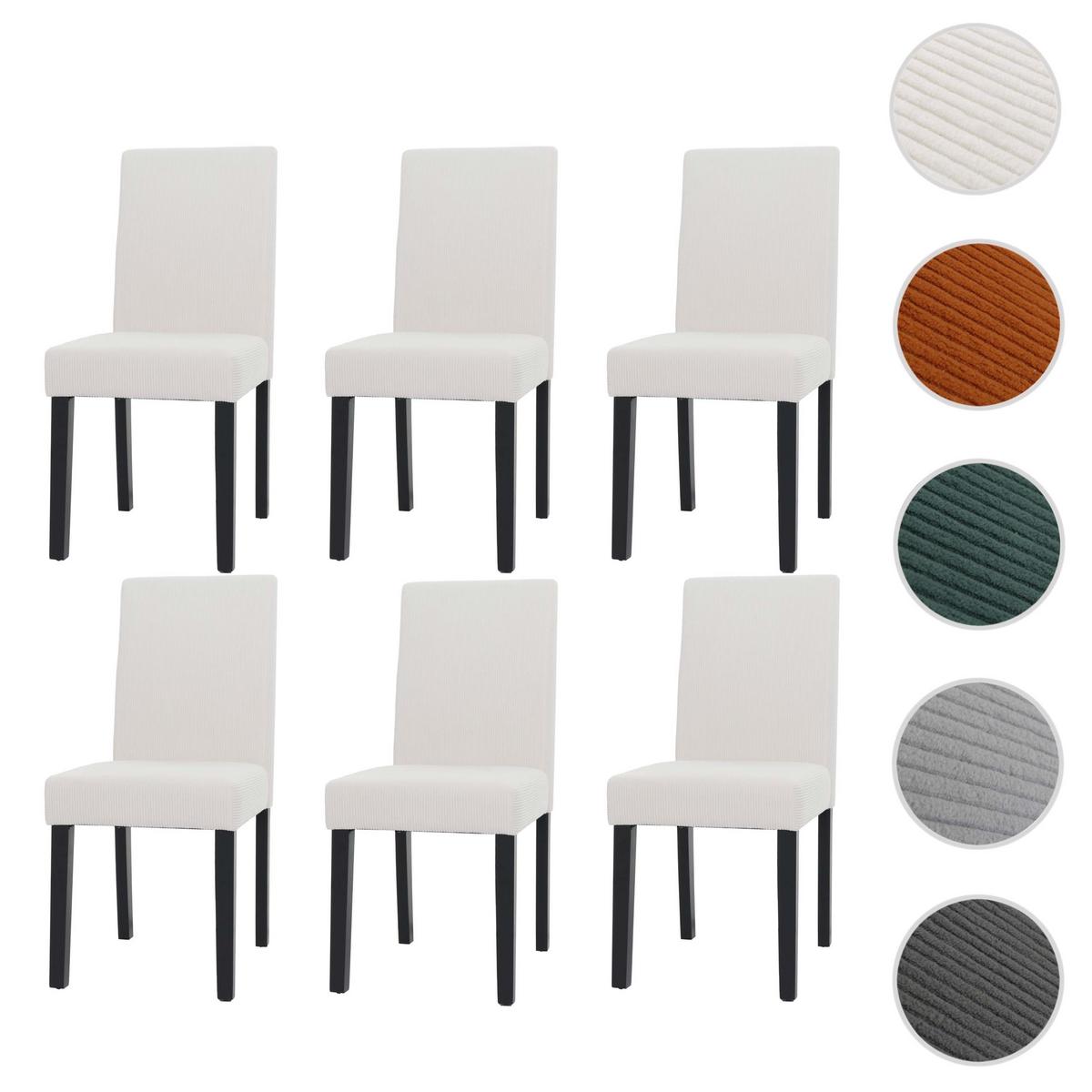 ESSZIMMERSTUHL Cremeweiß 6er-Set - Weiß, Textil (42/90/50cm) - MCW