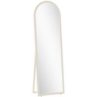 GANZKÖRPERSPIEGEL 160 x 50 cm Standspiegel mit Steinoptik Weiß - Weiß, Kunststoff (50/160/3.7cm) - HOMCOM
