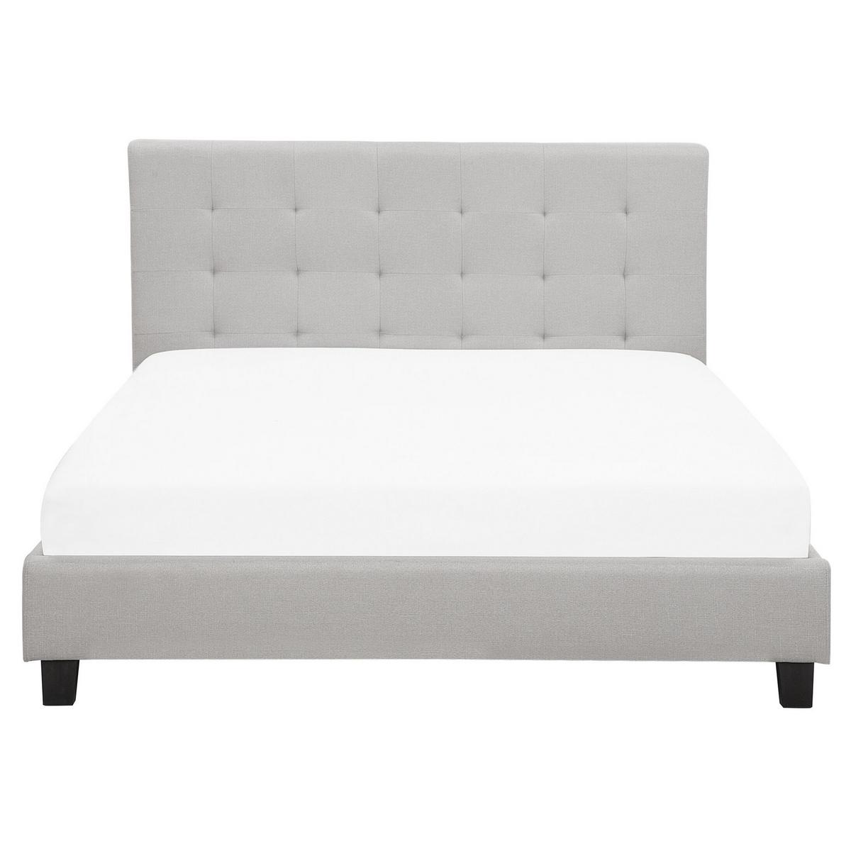 WASSERBETT 160x200 cm Grau La Rochelle - Hellgrau, Textil (160/200cm) - Beliani