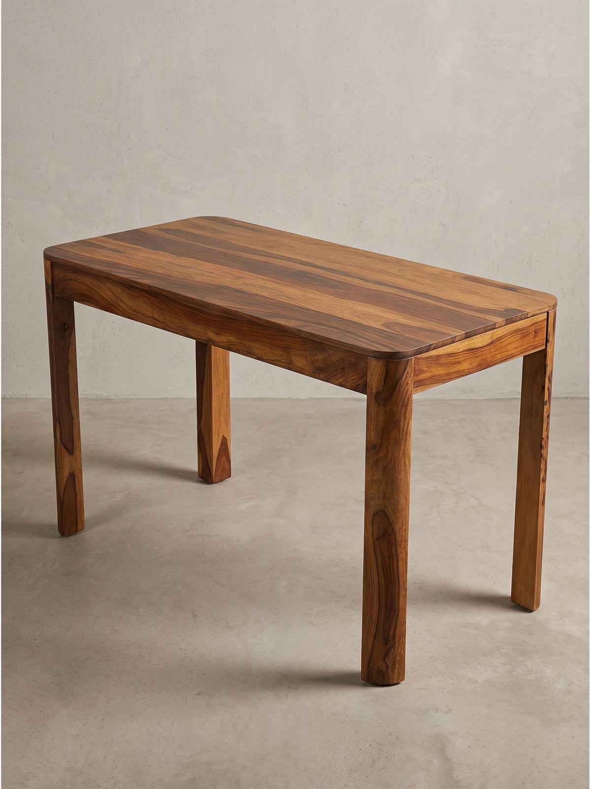 ESSTISCH CHARENTE, Dunkles Massivholz, handgefertigt, 120 x 60 x 76 cm - Braun, Holz (60/120/76cm) - KADIMA DESIGN