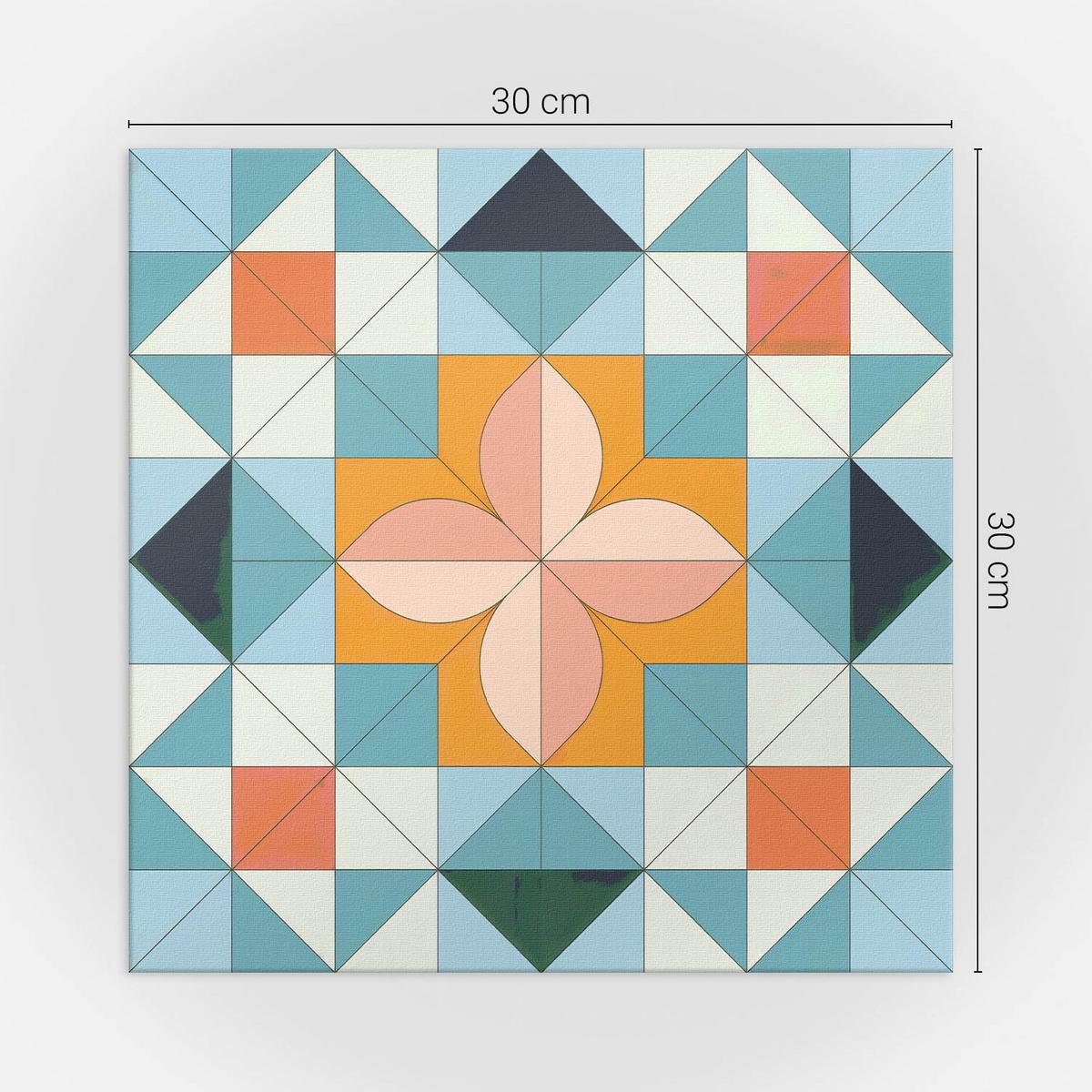 WANDPANEEL 9 Stück 30x30 cm selbstklebend Fiorenza - Orange, Kunststoff (30/1.6/30cm) - Wallfluent