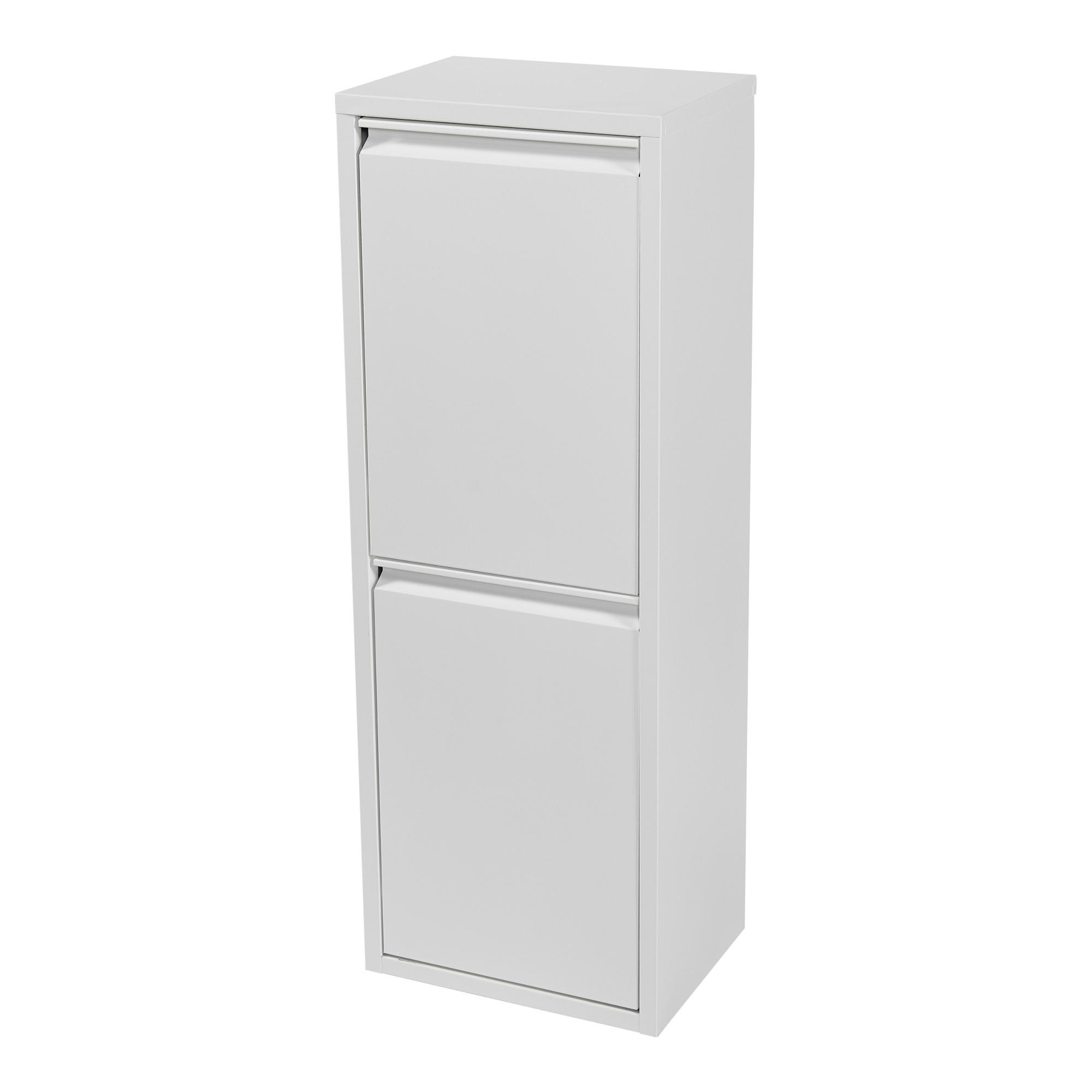 MÜLLTRENNSCHRANK Sollentuna - Weiß, Kunststoff/Metall (33/93/25cm) - [en.casa]