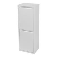 MÜLLTRENNSCHRANK Sollentuna - Weiß, Kunststoff/Metall (33/93/25cm) - [en.casa]
