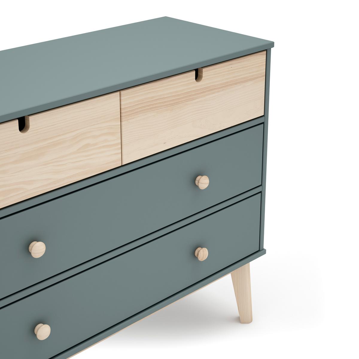 KOMMODE Estefania Grün 100/40/81 cm - Grün, Holz (40/81/100cm) - Calicosy