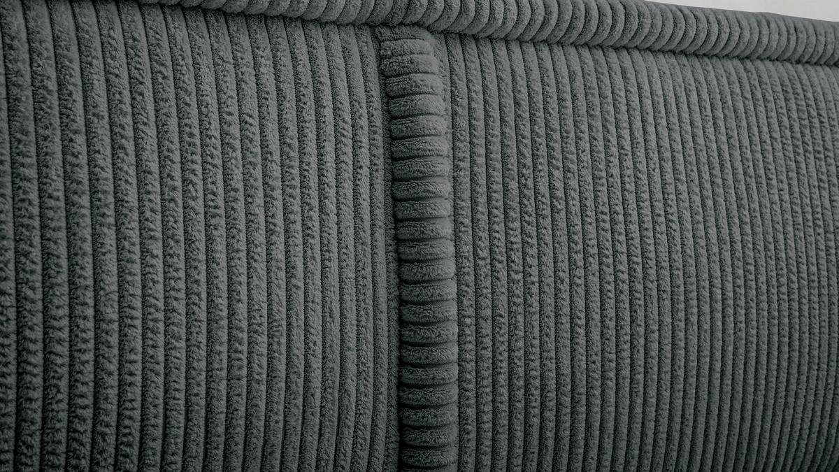 POLSTERBETT CORDO HELLBEIGER CORDSTOFF 160x200 CM - Schwarz/Grau, Kunststoff/Textil (140/200cm) - Selsey