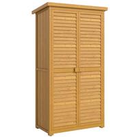 GARTENSCHRANK Geräteschuppen Werkzeugschrank Gartenhaus, Tannenholz, Natur - Fichtefarben, Holz (465/160/87cm) - Outsunny