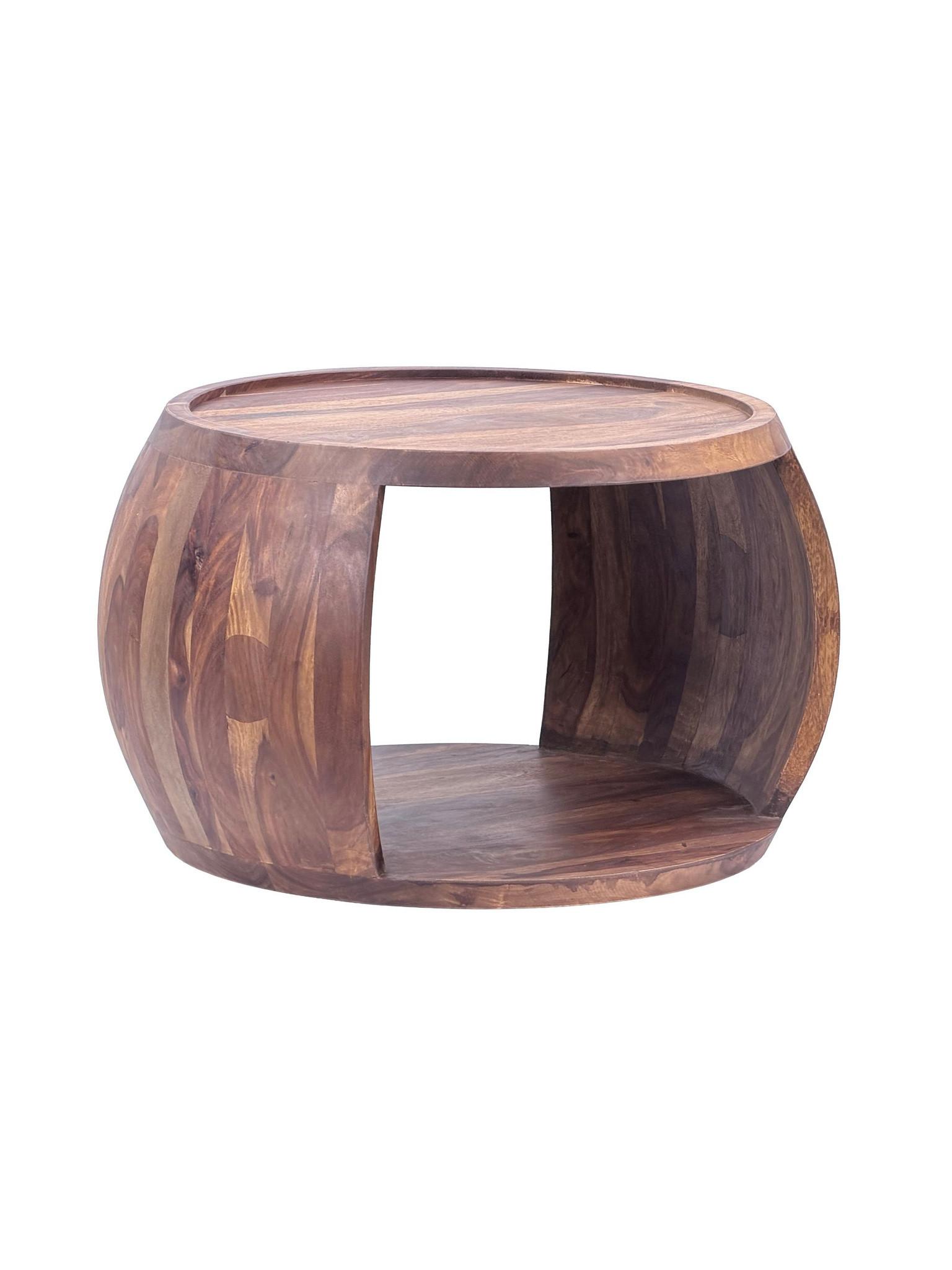 COUCHTISCH ANTEQUERA, Dunkles Massivholz, 60 x 50 x 40 cm - Dunkelbraun/Braun, Holz (50/60/40cm) - KADIMA DESIGN