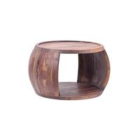 COUCHTISCH ANTEQUERA, Dunkles Massivholz, 60 x 50 x 40 cm - Dunkelbraun/Braun, Holz (50/60/40cm) - KADIMA DESIGN