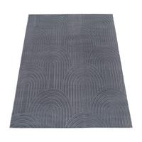 KURZFLORTEPPICH, mit Struktur, aus Polyester, Anthrazit, 80 x 150 cm - Anthrazit, Textil (150/80cm) - KADIMA DESIGN
