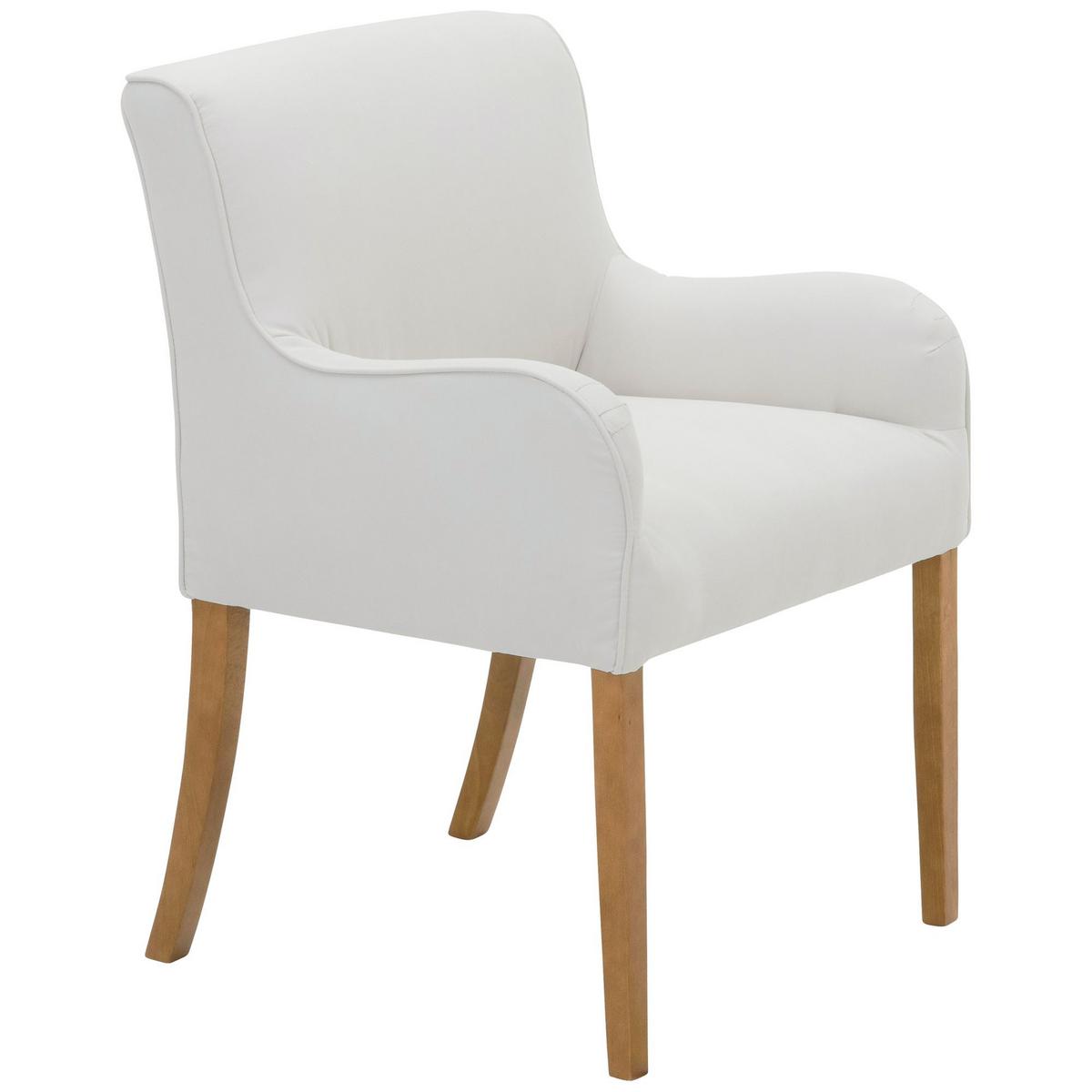 POLSTERSTUHL Katryn Flachgewebe creme - Creme, Kunststoff (55/81/58cm) - 58aufmkessel