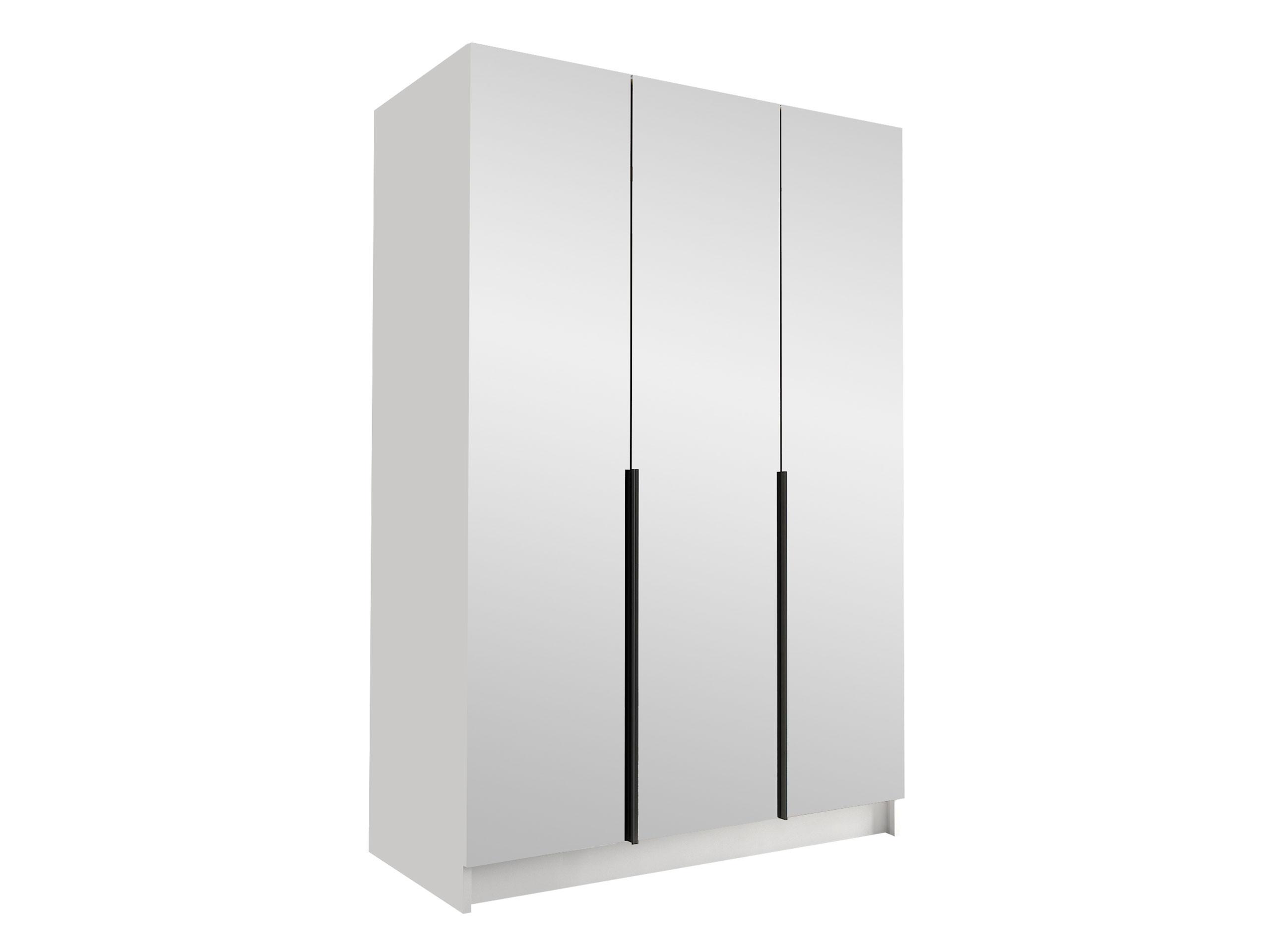 KLEIDERSCHRANK Calia III - Schwarz/Weiß, Holzwerkstoff/Metall (150/215/58cm) - MIRJAN24