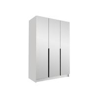 KLEIDERSCHRANK Calia III - Schwarz/Weiß, Holzwerkstoff/Metall (150/215/58cm) - MIRJAN24