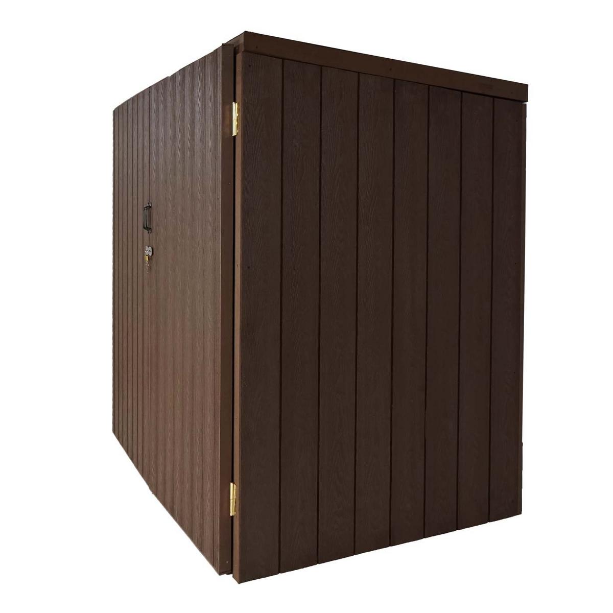 MÜLLTONNENVERKLEIDUNG Braun - Braun, Metall (213/172/112cm) - MCW
