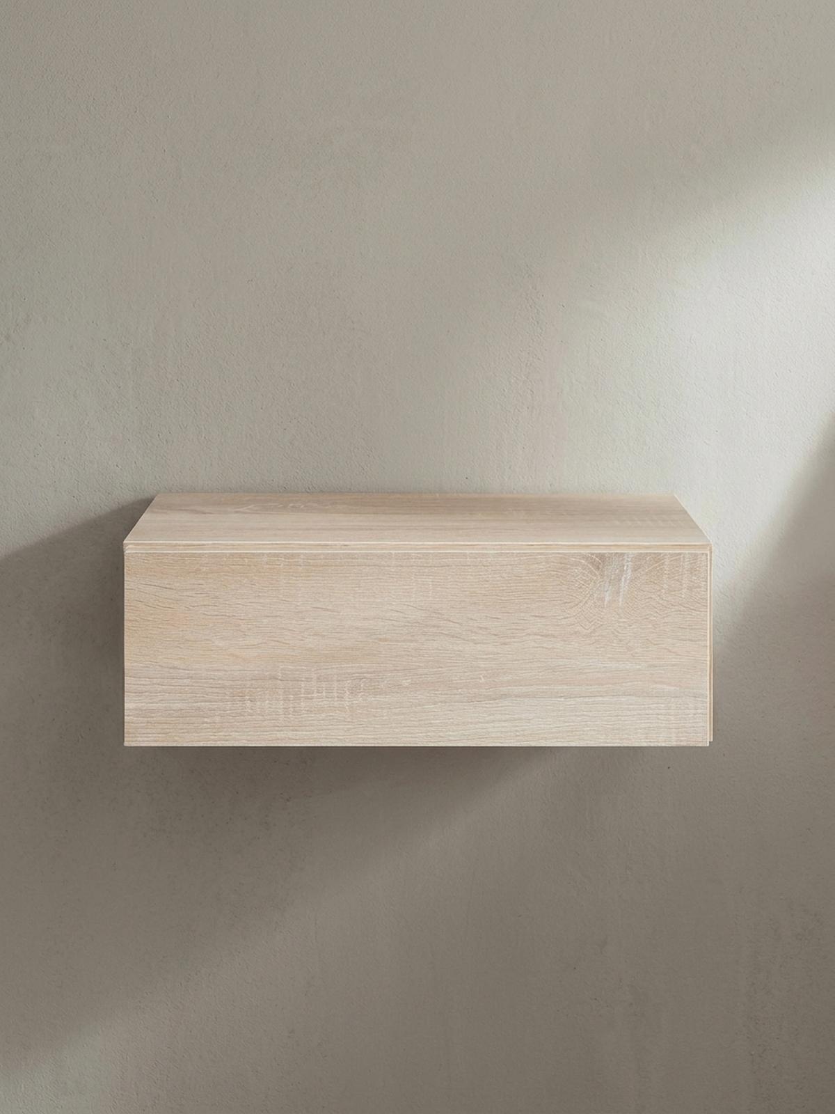 NACHTTISCH Schlicht Spanplatte Kratzfest Wasserabweisend MOLISE, Beige 46x30x15 cm - Beige, Holz (46/15/30cm) - KADIMA DESIGN