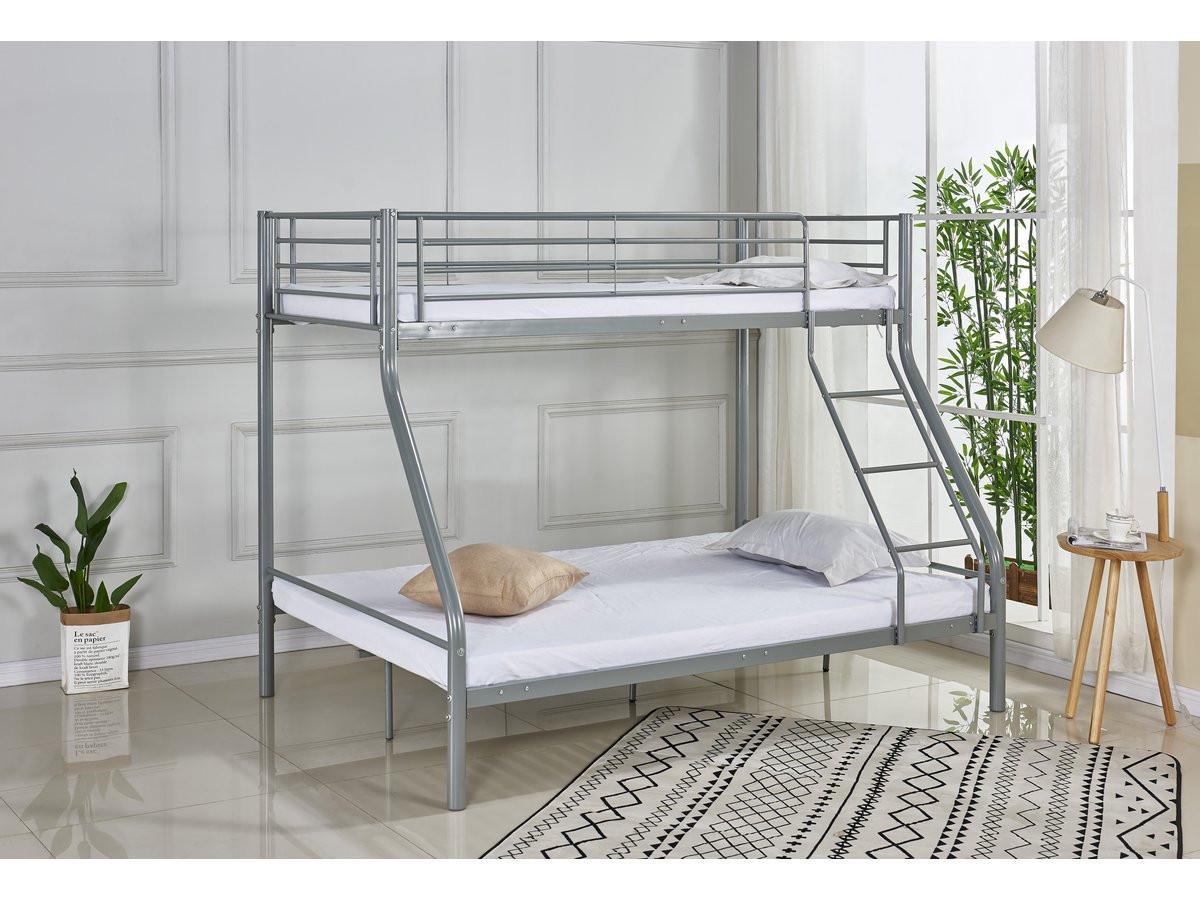 ETAGENBETT leo Grau - Grau, Metall (190/140cm) - Habitat Garten