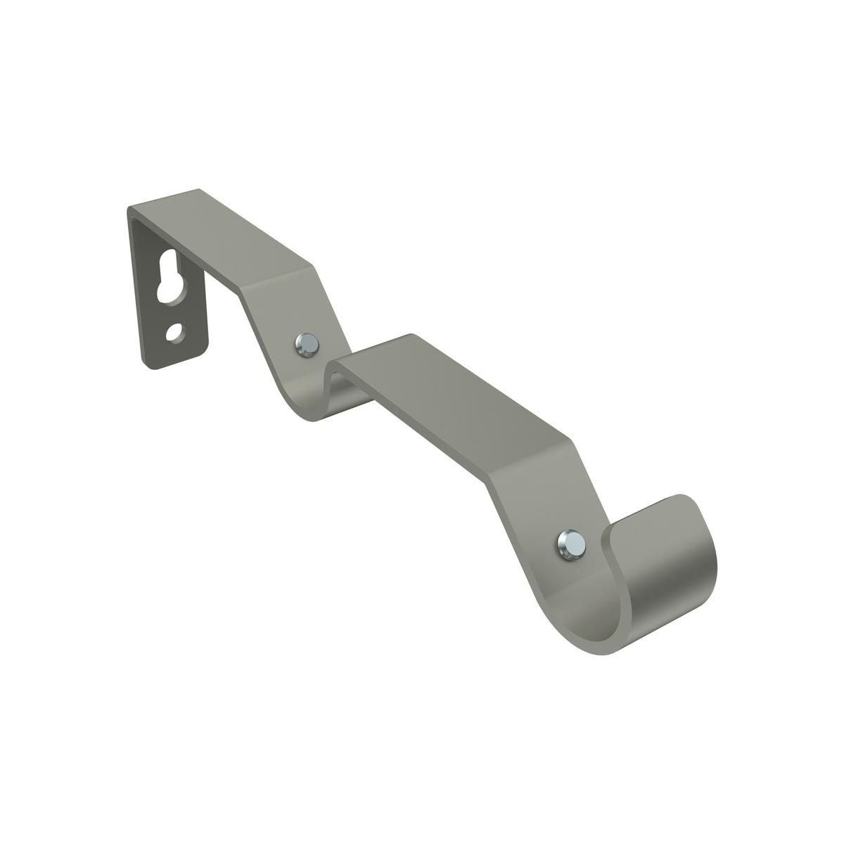 GARDINENSTANGE Olymp Allegra 120 cm, 2-läufig (ohne Ringe), 16 mm Ø Chrom matt - Chromfarben/Nickelfarben, Metall (120cm) - INTERDECO