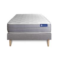 BETT Actimemo dream Memory-Schaum 90 x 200 cm h2 - Kit Bettgestell Grau - Beige/Grau, Karton/Holz (90/200cm) - ACTISOM