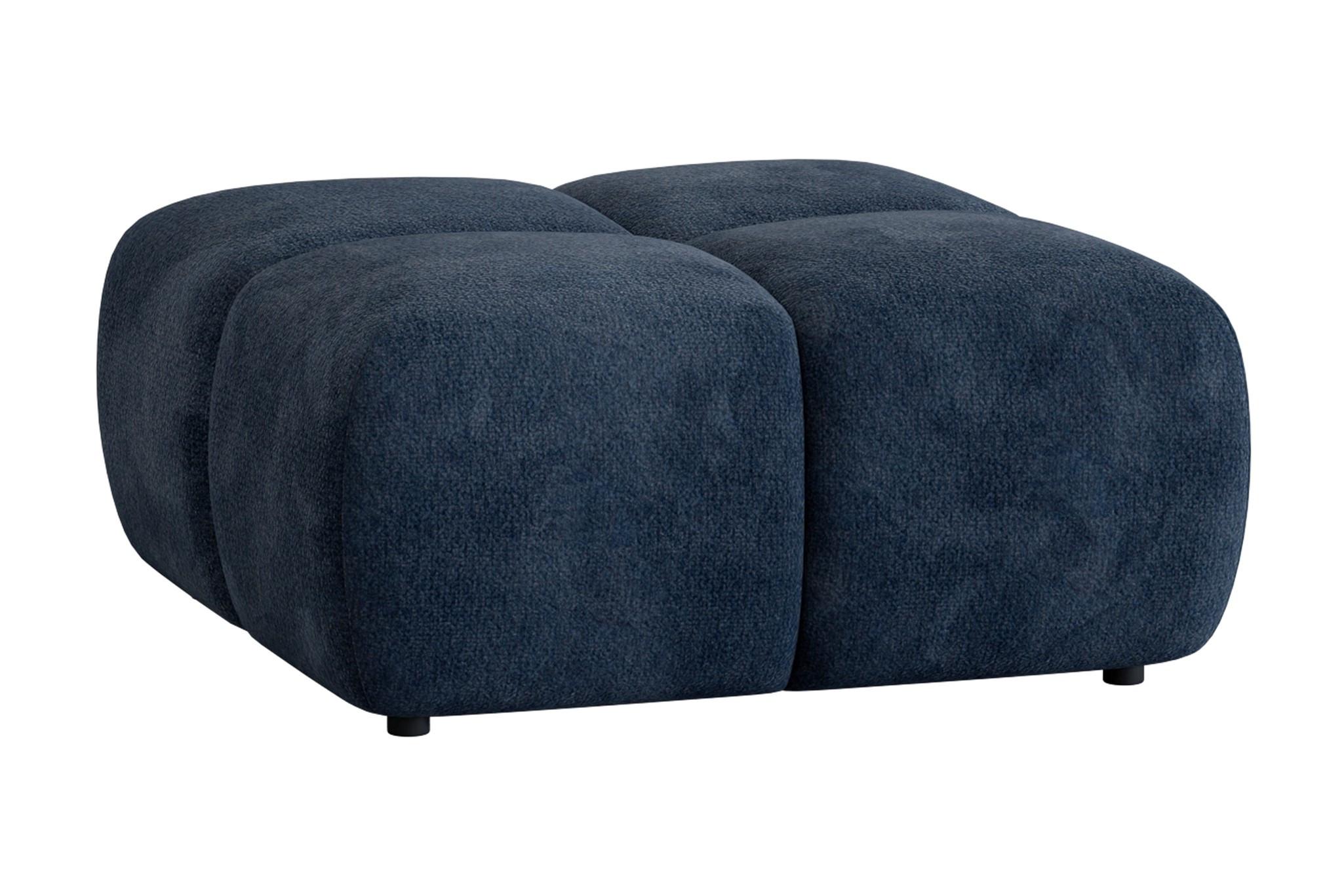 POLSTERHOCKER Vega - Blau, Holzwerkstoff/Textil (90/45/90cm) - Fun Möbel