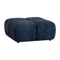 POLSTERHOCKER Vega - Blau, Holzwerkstoff/Textil (90/45/90cm) - Fun Möbel