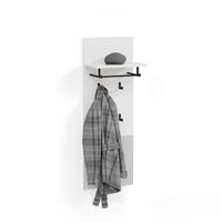 WANDGARDEROBE Aterno Weiß 43 x 120 cm - Weiß, Holzwerkstoff (43/120/27cm) - Livinity®