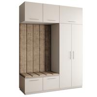 GARDEROBENSCHRANK REMA 180/240/60 cm Modern Garderobe-Set Kaschmir - Kaschmir/Mokka, Holzwerkstoff (180/240/60cm) - MASSENO