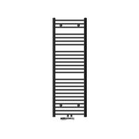 BADHEIZKÖRPER Sahara 500x1500 mm Anthrazit gerade mit Ventil Eckform - Anthrazit, Metall (50/150/3cm) - LuxeBath