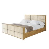 POLSTERBETT mit Bettkasten, Fußteil und Lattenrost, Boxbett ohne Matratze - ENZO1-Z 180x200 Beige - Ecru, Holzwerkstoff/Textil (180/200cm) - ALTDECOR