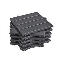 TERRASSENFLIESEN 15 Stück Grau 30.5x2x30.5 cm - Grau, Kunststoff (30.5/30.5/2cm) - SoBuy