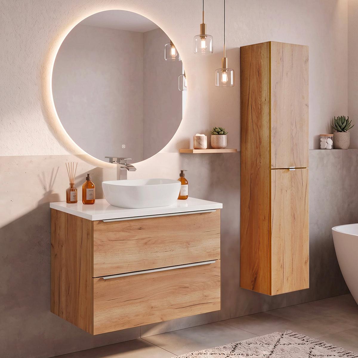 WASCHTISCHUNTERSCHRANK 80.4cm April Holz - Braun, Holzwerkstoff (80.4/59/46cm) - Petits-meubles