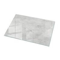 TISCHPLATTE 100x70 cm Betonstruktur mit Kratzern - Hellgrau, Glas (0.4/100/70cm) - TULUP