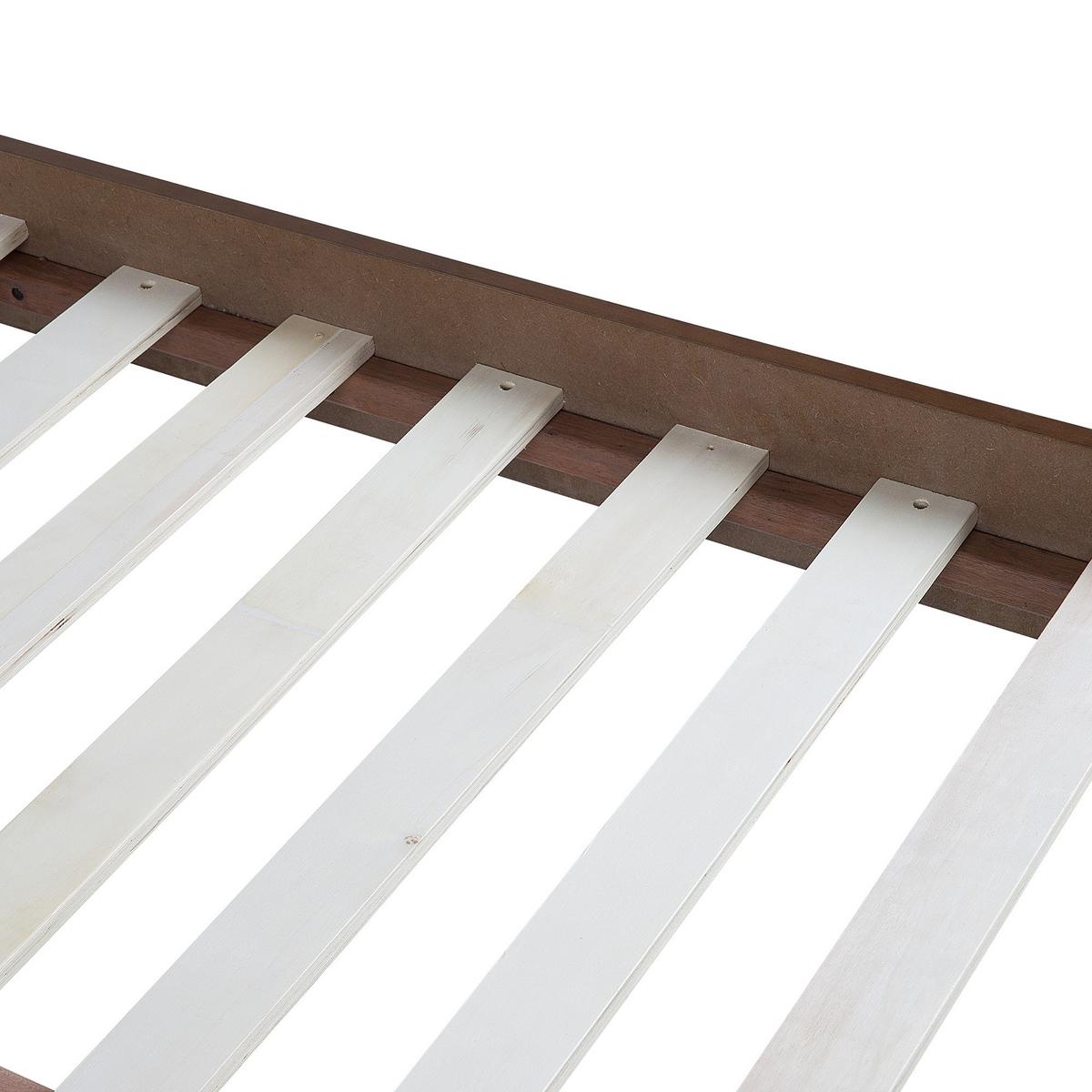 BETT 160/200cm Dunkler Holzfarbton Berric - Dunkelbraun, Holzwerkstoff (160/200cm) - Beliani