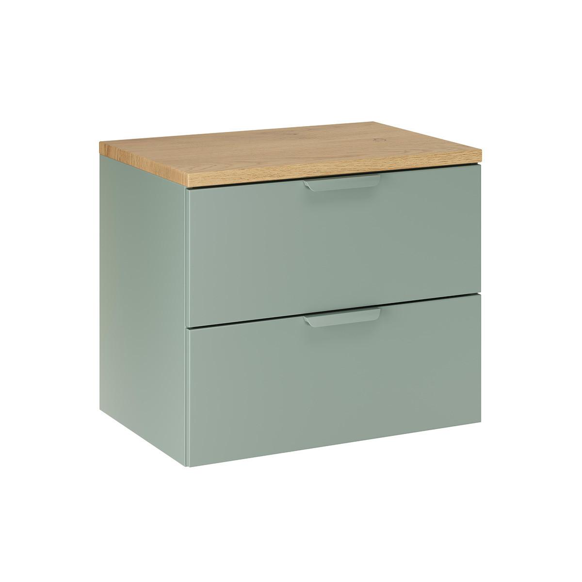 WASCHTISCHUNTERSCHRANK 60.6cm Oria 2er-Set Grün - Grün, Holzwerkstoff (60.6/50/46.5cm) - Petits-meubles
