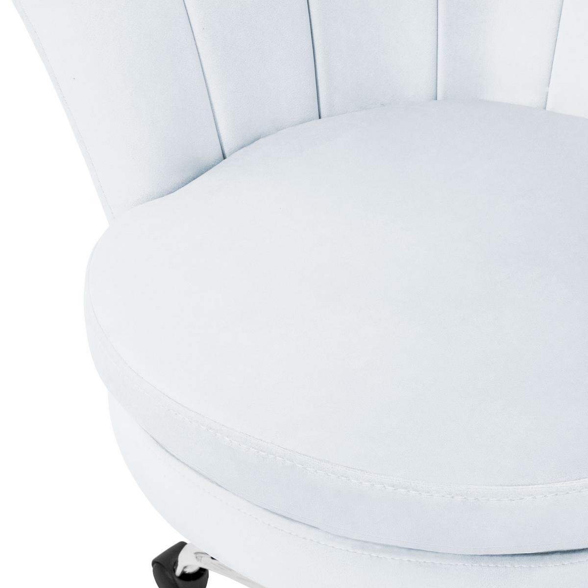 BÜROSTUHL Samt Hellblau - Blau, Metall (55/85/60cm) - ML-DESIGN